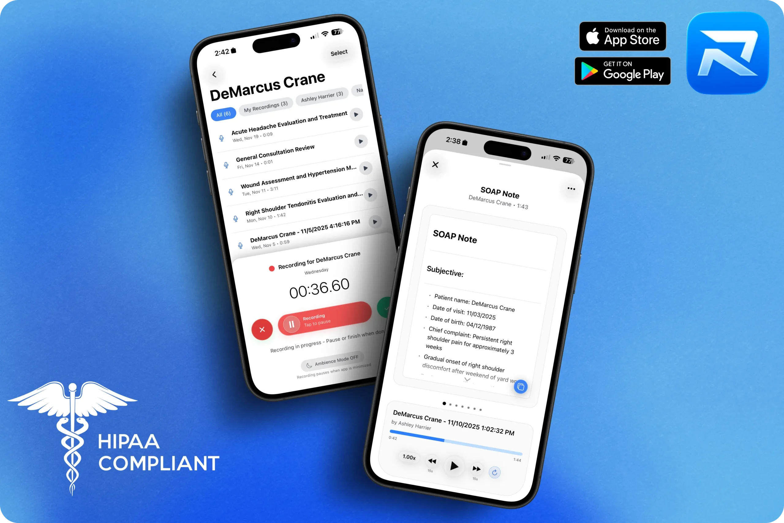 Relievox Mobile App Images